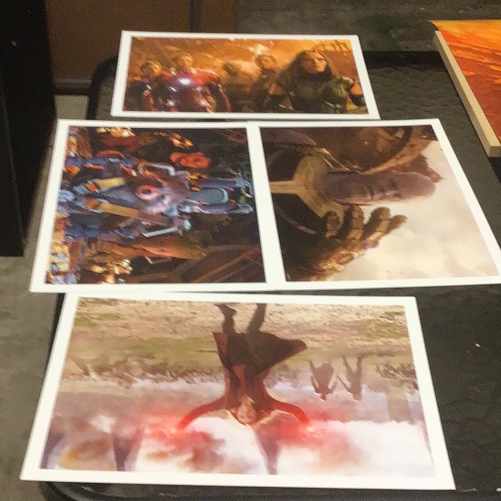 Disney store limited edition unframed avengers lithograph set
